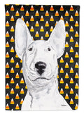 Bull Terrier Candy Corn Halloween Garden Flag Mailbox Decorative Yard Banner Outside Patio Artwork for Flower Beds, Garden Size, Multicolor