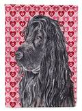 Black Cocker Spaniel Hearts and Love Garden Flag Mailbox Decorative Yard Banner Outside Patio Artwork for Flower Beds, Garden Size, Multicolor