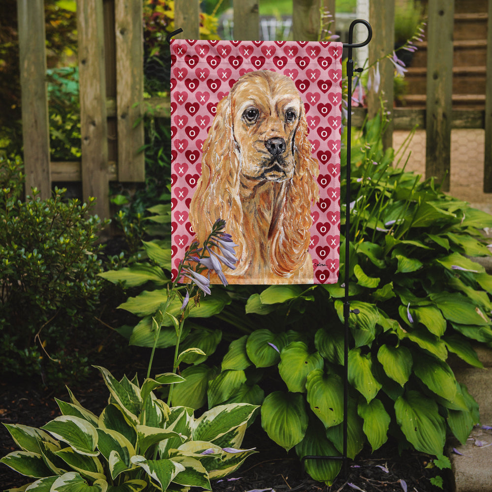 Buff Cocker Spaniel Hearts and Love Garden Flag Mailbox Decorative Yard Banner Outside Patio Artwork for Flower Beds, Garden Size, Multicolor