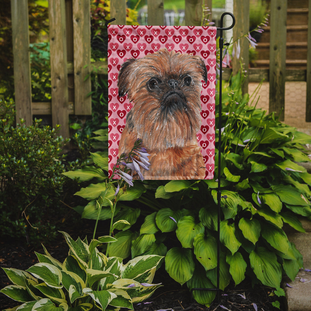 Brussels Griffon Hearts and Love Garden Flag Mailbox Decorative Yard Banner Outside Patio Artwork for Flower Beds, Garden Size, Multicolor
