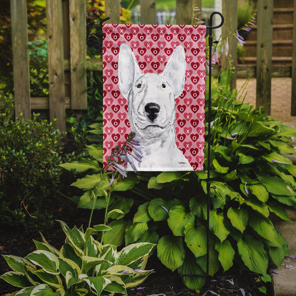 Bull Terrier Hearts and Love Garden Flag Mailbox Decorative Yard Banner Outside Patio Artwork for Flower Beds, Garden Size, Multicolor