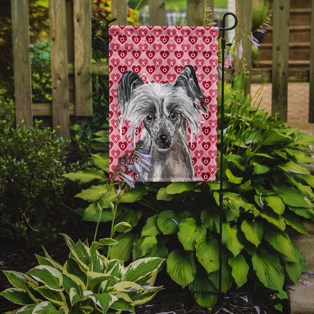 Chinese Crested Hearts and Love Garden Flag Mailbox Decorative Yard Banner Outside Patio Artwork for Flower Beds, Garden Size, Multicolor