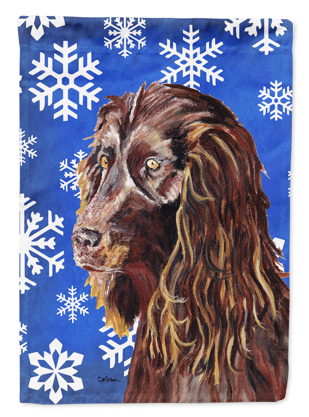 Boykin Spaniel Winter Snowflakes Garden Flag Mailbox Decorative Yard Banner Outside Patio Artwork for Flower Beds, Garden Size, Multicolor