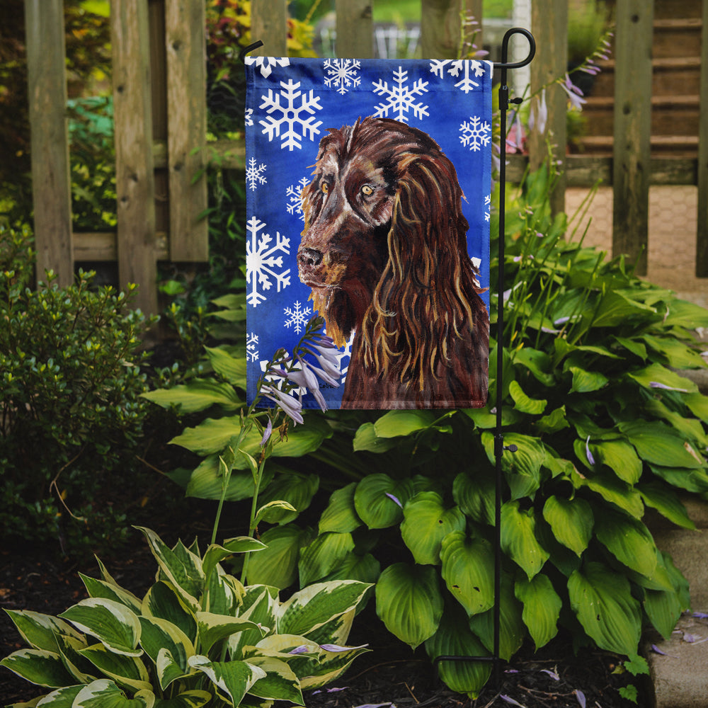 Boykin Spaniel Winter Snowflakes Garden Flag Mailbox Decorative Yard Banner Outside Patio Artwork for Flower Beds, Garden Size, Multicolor