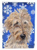 Golden Doodle Winter Snowflakes Garden Flag Mailbox Decorative Yard Banner Outside Patio Artwork for Flower Beds, Garden Size, Multicolor