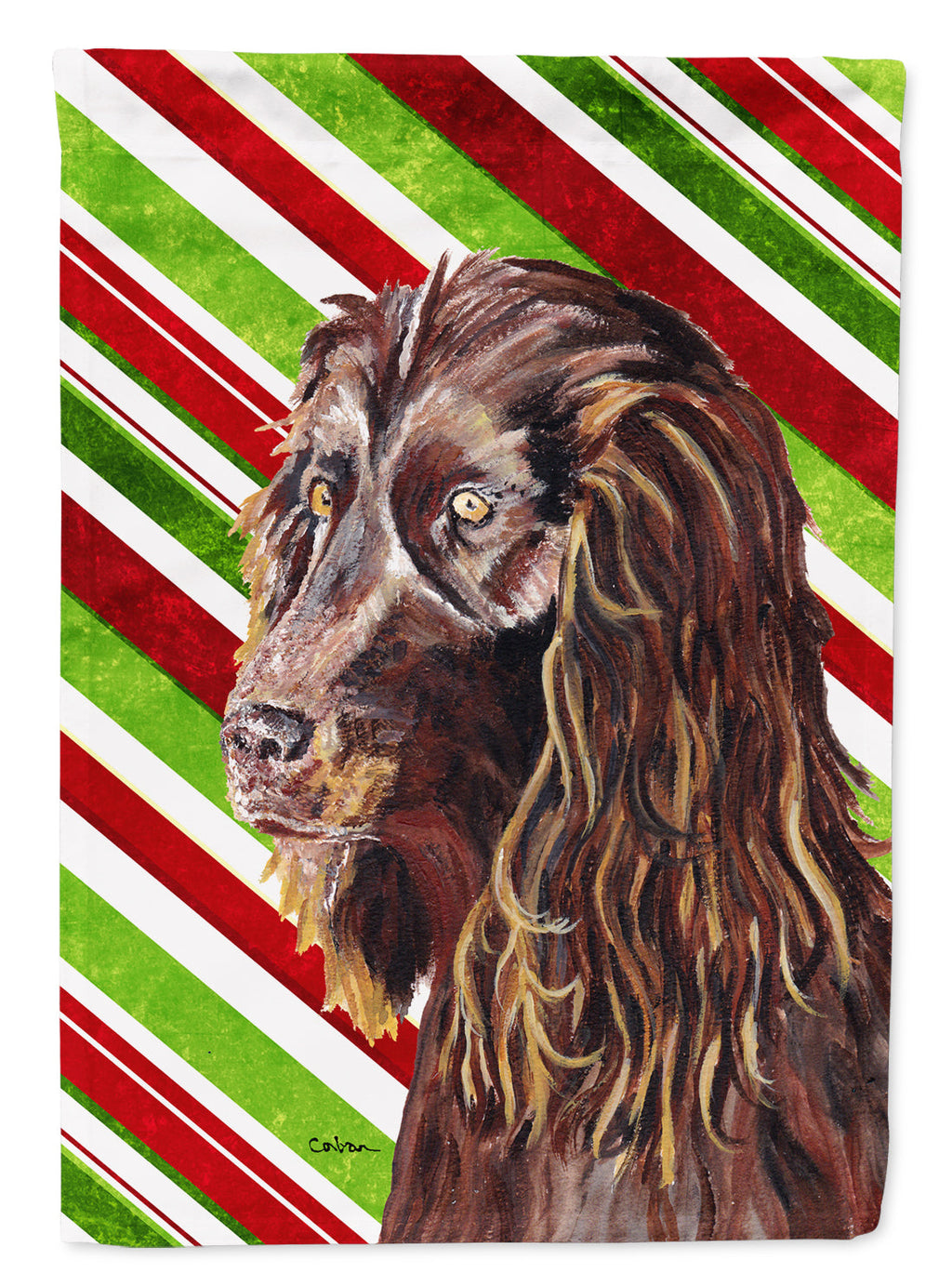 Boykin Spaniel Candy Cane Christmas Garden Flag Mailbox Decorative Yard Banner Outside Patio Artwork for Flower Beds, Garden Size, Multicolor