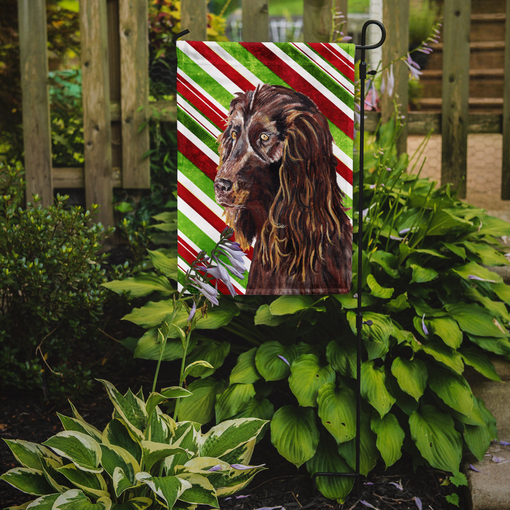 Boykin Spaniel Candy Cane Christmas Garden Flag Mailbox Decorative Yard Banner Outside Patio Artwork for Flower Beds, Garden Size, Multicolor