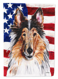Collie with American Flag USA Garden Flag Mailbox Decorative Yard Banner Outside Patio Artwork for Flower Beds, Garden Size, Multicolor
