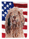Otterhound with American Flag USA Garden Flag Mailbox Decorative Yard Banner Outside Patio Artwork for Flower Beds, Garden Size, Multicolor