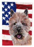 Norwich Terrier with American Flag USA Garden Flag Mailbox Decorative Yard Banner Outside Patio Artwork for Flower Beds, Garden Size, Multicolor