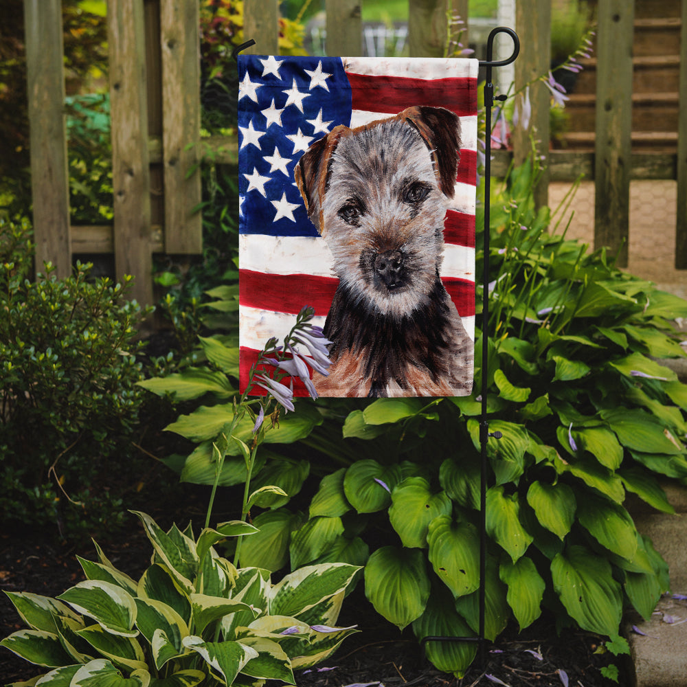 Norfolk Terrier Puppy with American Flag USA Garden Flag Mailbox Decorative Yard Banner Outside Patio Artwork for Flower Beds, Garden Size, Multicolor