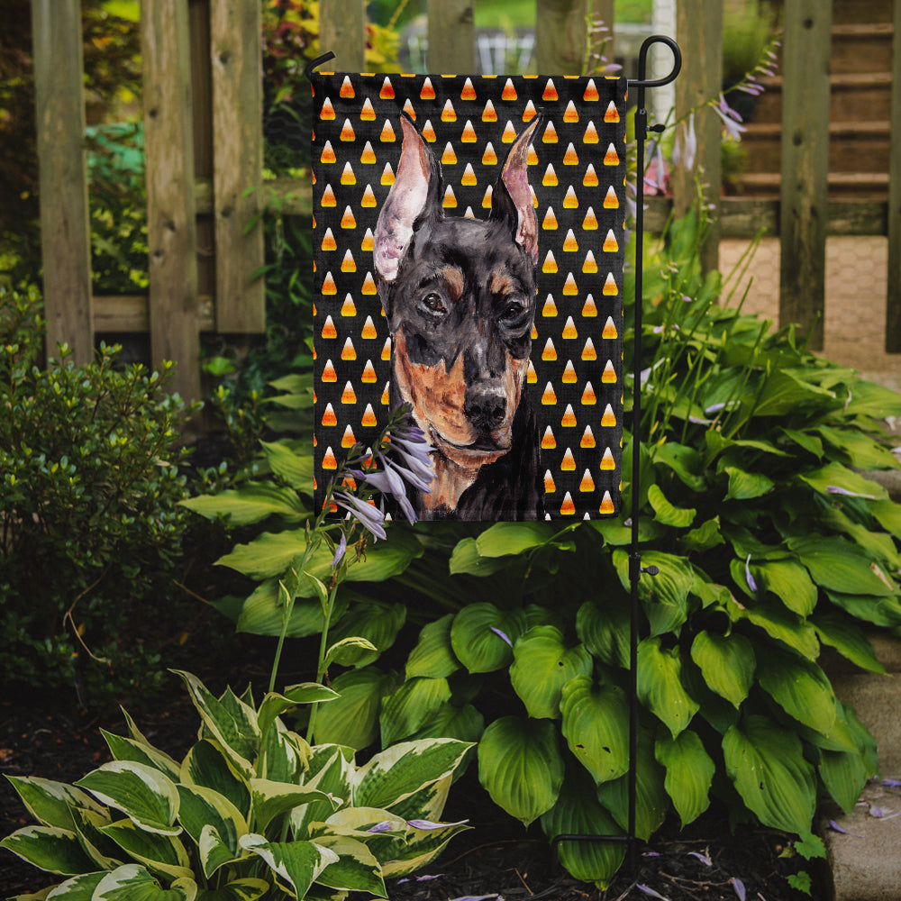 German Pinscher Candy Corn Halloween Garden Flag Mailbox Decorative Yard Banner Outside Patio Artwork for Flower Beds, Garden Size, Multicolor