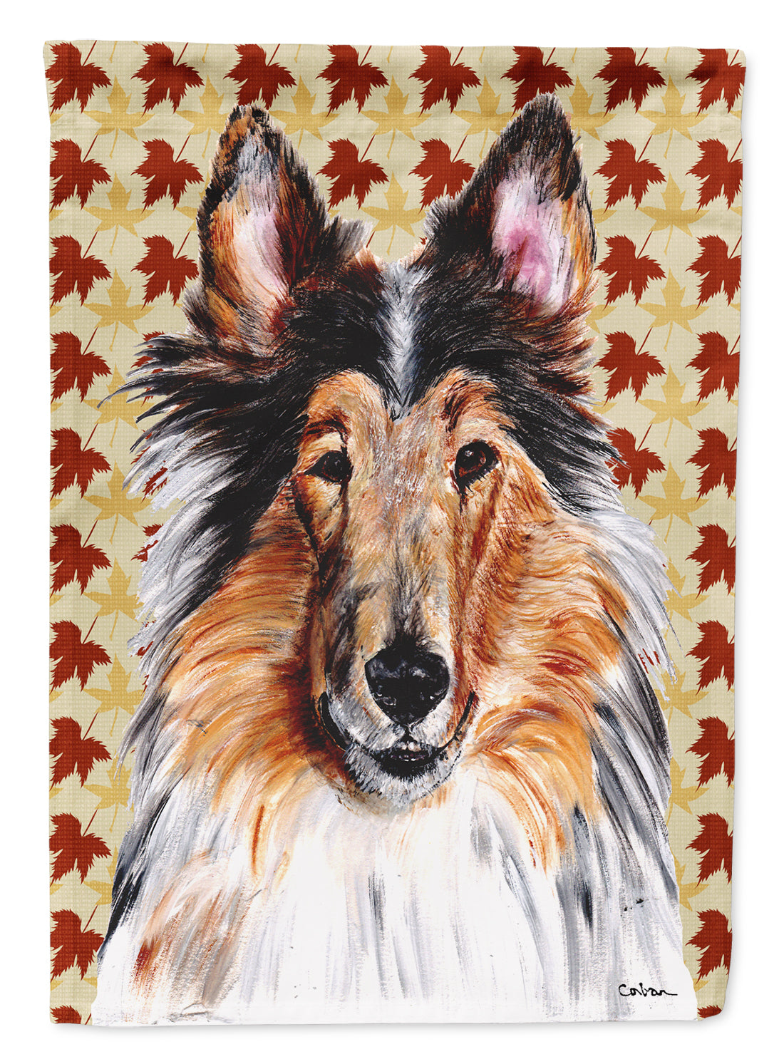Collie Fall Leaves Garden Flag Mailbox Decorative Yard Banner Outside Patio Artwork for Flower Beds, Garden Size, Multicolor