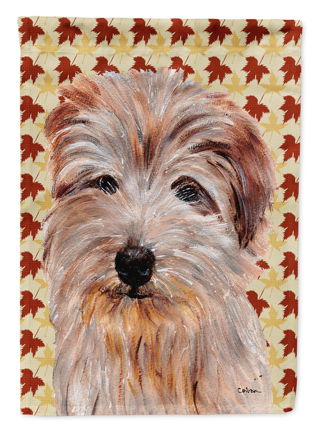 Norfolk Terrier Fall Leaves Garden Flag Mailbox Decorative Yard Banner Outside Patio Artwork for Flower Beds, Garden Size, Multicolor