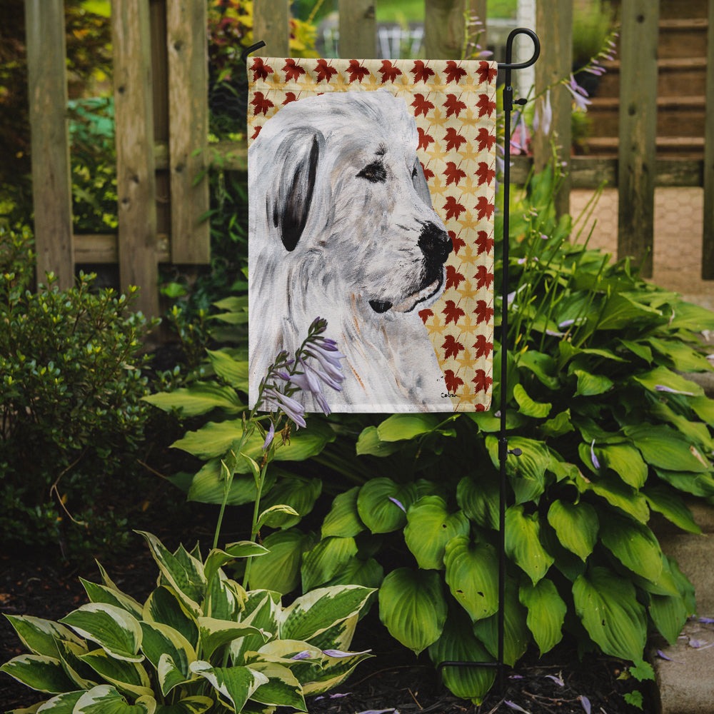 Great Pyrenees Fall Leaves Garden Flag Mailbox Decorative Yard Banner Outside Patio Artwork for Flower Beds, Garden Size, Multicolor