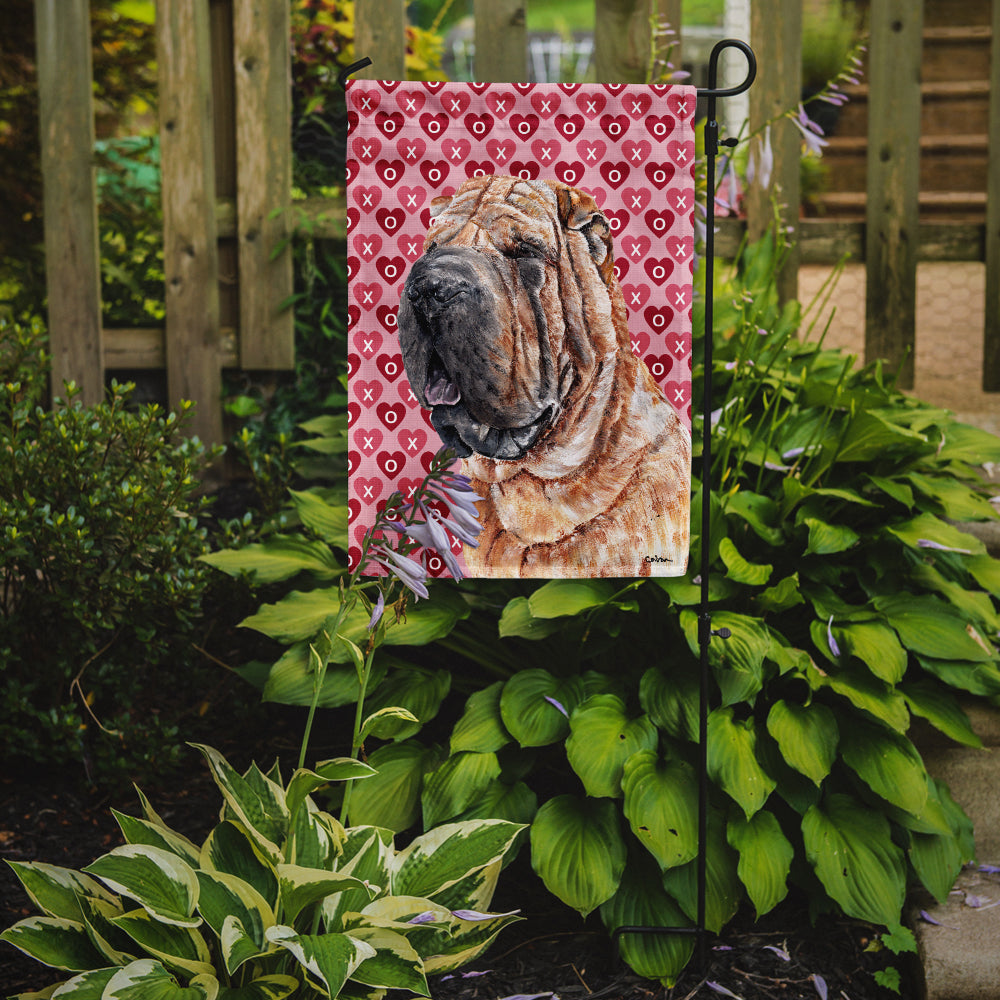 Shar Pei Hearts and Love Garden Flag Mailbox Decorative Yard Banner Outside Patio Artwork for Flower Beds, Garden Size, Multicolor