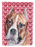 Staffordshire Bull Terrier Staffie Hearts and Love Garden Flag Mailbox Decorative Yard Banner Outside Patio Artwork for Flower Beds, Garden Size, Multicolor