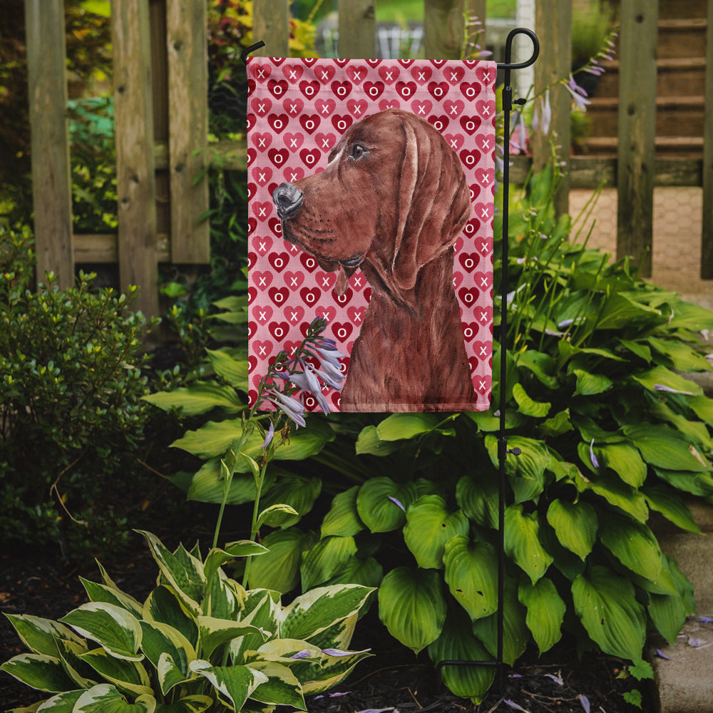 Redbone Coonhound Hearts and Love Garden Flag Mailbox Decorative Yard Banner Outside Patio Artwork for Flower Beds, Garden Size, Multicolor