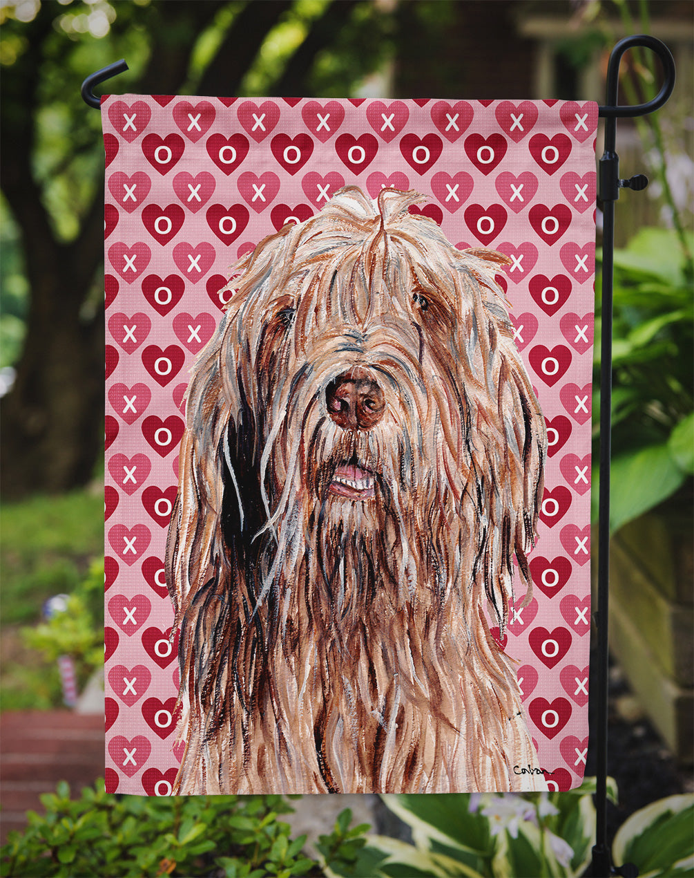 Otterhound Hearts and Love Garden Flag Mailbox Decorative Yard Banner Outside Patio Artwork for Flower Beds, Garden Size, Multicolor