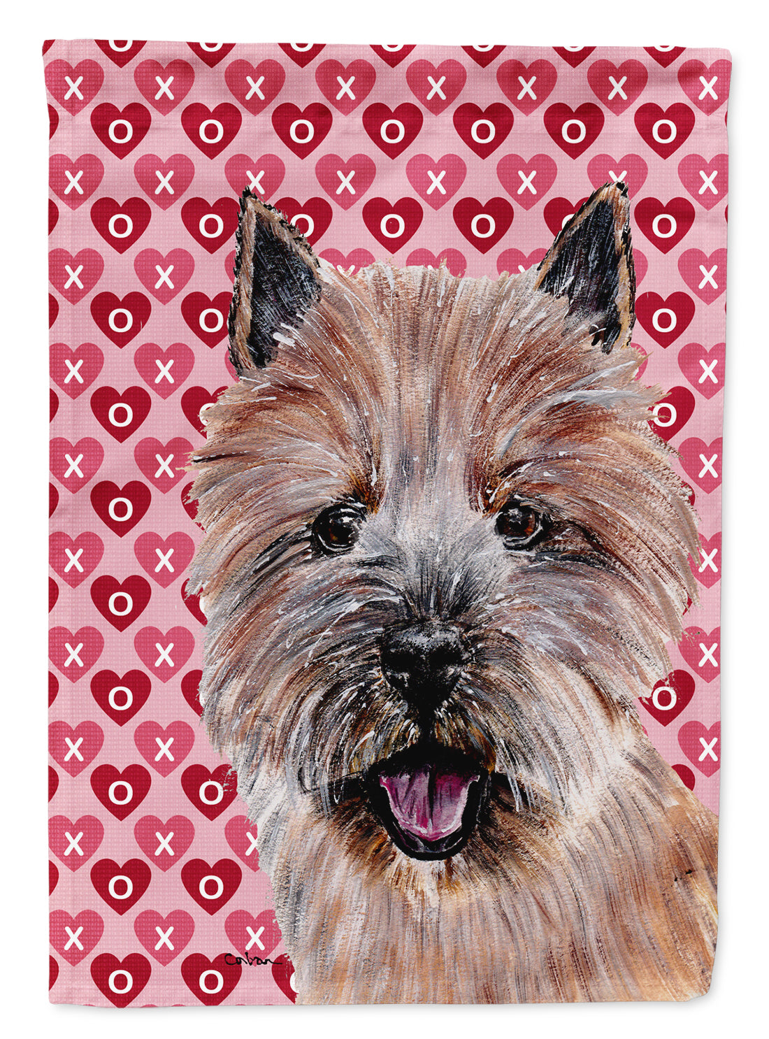 Norwich Terrier Hearts and Love Garden Flag Mailbox Decorative Yard Banner Outside Patio Artwork for Flower Beds, Garden Size, Multicolor
