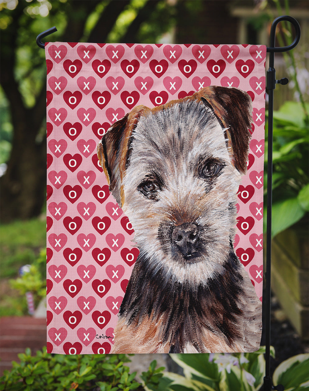Norfolk Terrier Puppy Hearts and Love Garden Flag Mailbox Decorative Yard Banner Outside Patio Artwork for Flower Beds, Garden Size, Multicolor