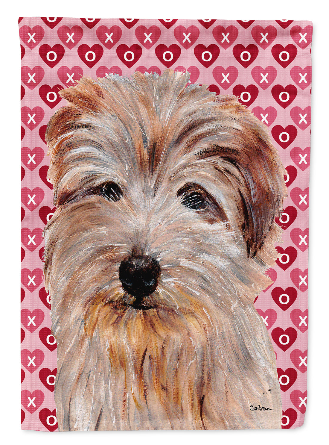 Norfolk Terrier Hearts and Love Garden Flag Mailbox Decorative Yard Banner Outside Patio Artwork for Flower Beds, Garden Size, Multicolor