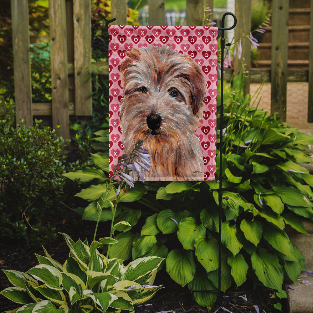 Norfolk Terrier Hearts and Love Garden Flag Mailbox Decorative Yard Banner Outside Patio Artwork for Flower Beds, Garden Size, Multicolor