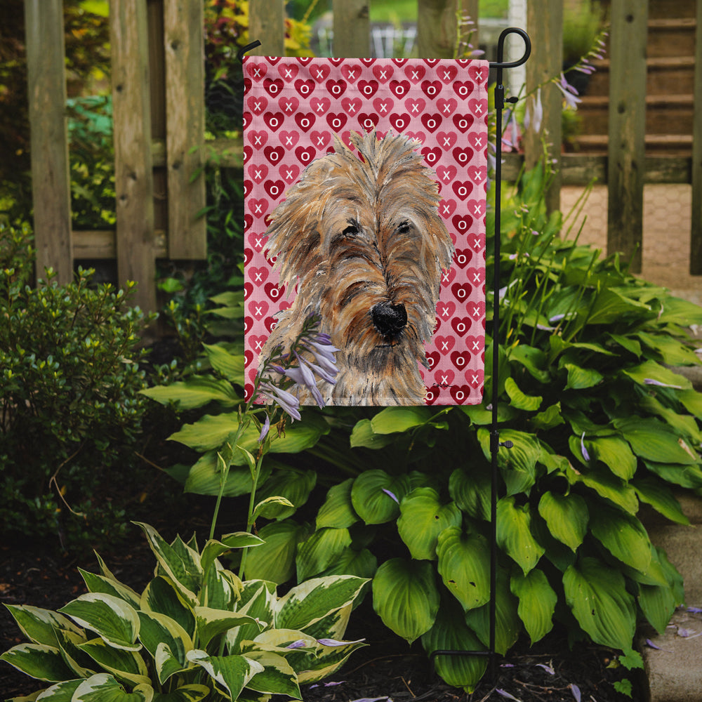 Golden Doodle 2 Hearts and Love Garden Flag Mailbox Decorative Yard Banner Outside Patio Artwork for Flower Beds, Garden Size, Multicolor