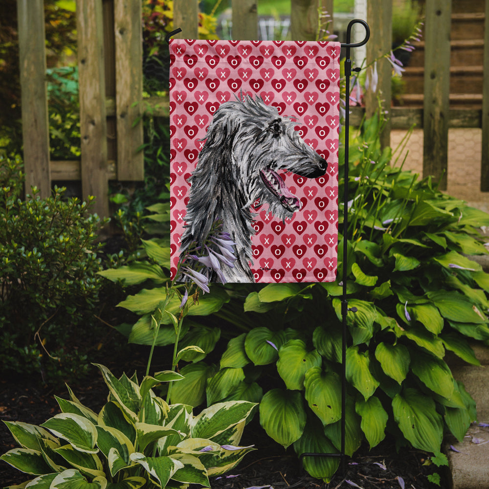Scottish Deerhound Hearts and Love Garden Flag Mailbox Decorative Yard Banner Outside Patio Artwork for Flower Beds, Garden Size, Multicolor