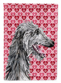 Scottish Deerhound Hearts and Love Garden Flag Mailbox Decorative Yard Banner Outside Patio Artwork for Flower Beds, Garden Size, Multicolor