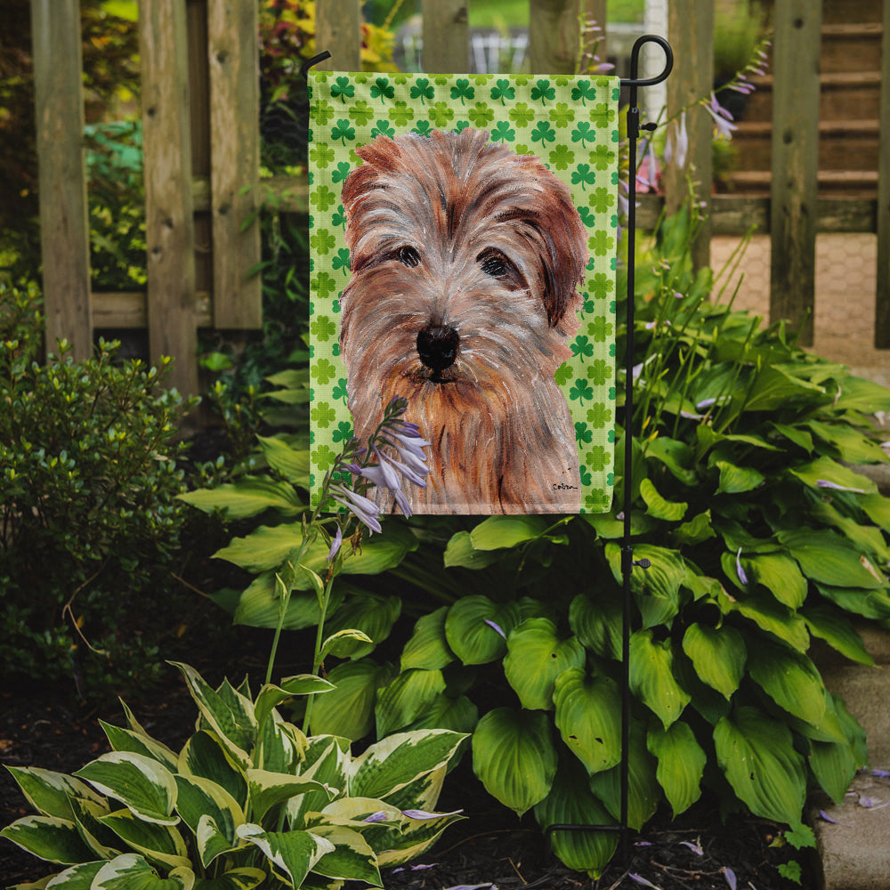 Norfolk Terrier Lucky Shamrock St. Patrick's Day Garden Flag Mailbox Decorative Yard Banner Outside Patio Artwork for Flower Beds, Garden Size, Multicolor