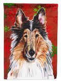 Collie Red Snowflakes Holiday Garden Flag Mailbox Decorative Yard Banner Outside Patio Artwork for Flower Beds, Garden Size, Multicolor