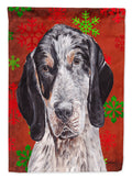 Blue Tick Coonhound Red Snowflakes Holiday Garden Flag Mailbox Decorative Yard Banner Outside Patio Artwork for Flower Beds, Garden Size, Multicolor