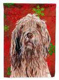 Otterhound Red Snowflakes Holiday Garden Flag Mailbox Decorative Yard Banner Outside Patio Artwork for Flower Beds, Garden Size, Multicolor