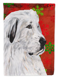 Great Pyrenees Red Snowflakes Holiday Garden Flag Mailbox Decorative Yard Banner Outside Patio Artwork for Flower Beds, Garden Size, Multicolor