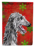 Scottish Deerhound Red Snowflakes Holiday Garden Flag Mailbox Decorative Yard Banner Outside Patio Artwork for Flower Beds, Garden Size, Multicolor