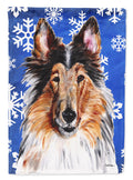 Collie Winter Snowflakes Garden Flag Mailbox Decorative Yard Banner Outside Patio Artwork for Flower Beds, Garden Size, Multicolor