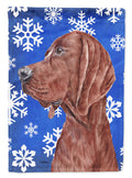 Redbone Coonhound Winter Snowflakes Garden Flag Mailbox Decorative Yard Banner Outside Patio Artwork for Flower Beds, Garden Size, Multicolor