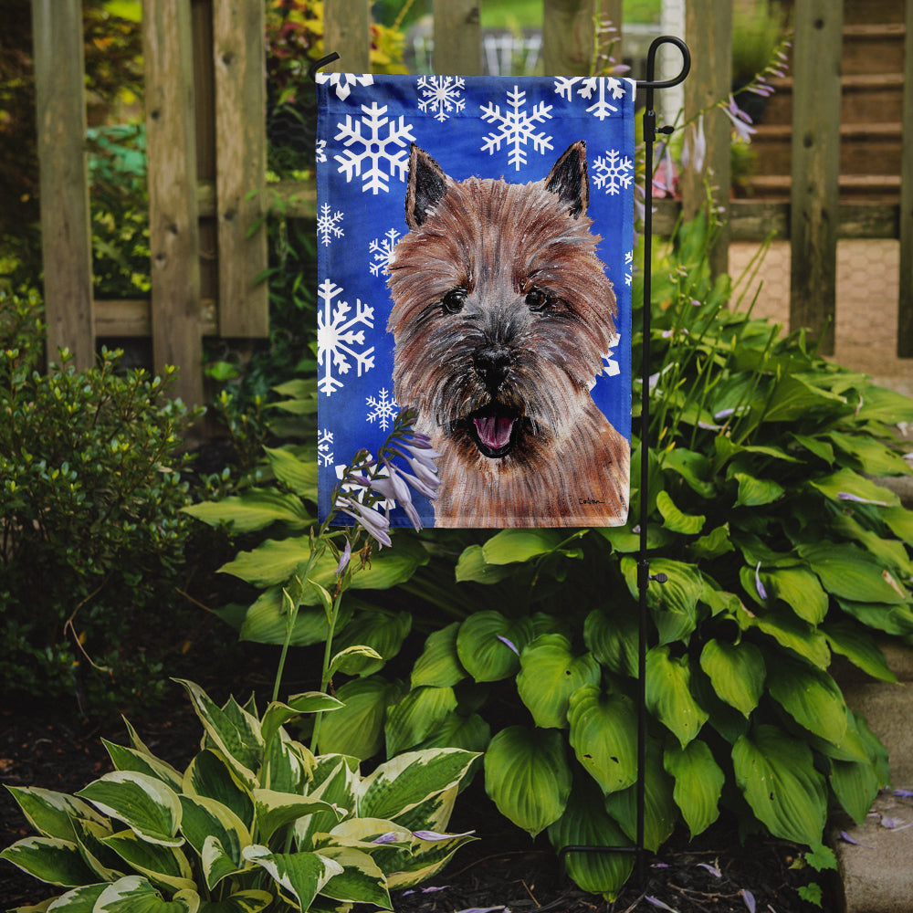 Norwich Terrier Winter Snowflakes Garden Flag Mailbox Decorative Yard Banner Outside Patio Artwork for Flower Beds, Garden Size, Multicolor
