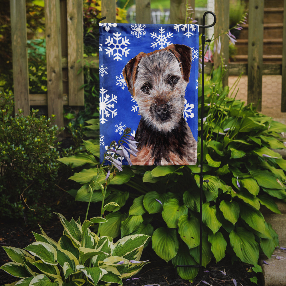 Norfolk Terrier Puppy Winter Snowflakes Garden Flag Mailbox Decorative Yard Banner Outside Patio Artwork for Flower Beds, Garden Size, Multicolor