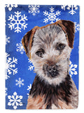 Norfolk Terrier Puppy Winter Snowflakes Garden Flag Mailbox Decorative Yard Banner Outside Patio Artwork for Flower Beds, Garden Size, Multicolor