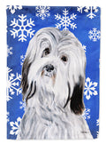Havanese Winter Snowflakes Garden Flag Mailbox Decorative Yard Banner Outside Patio Artwork for Flower Beds, Garden Size, Multicolor