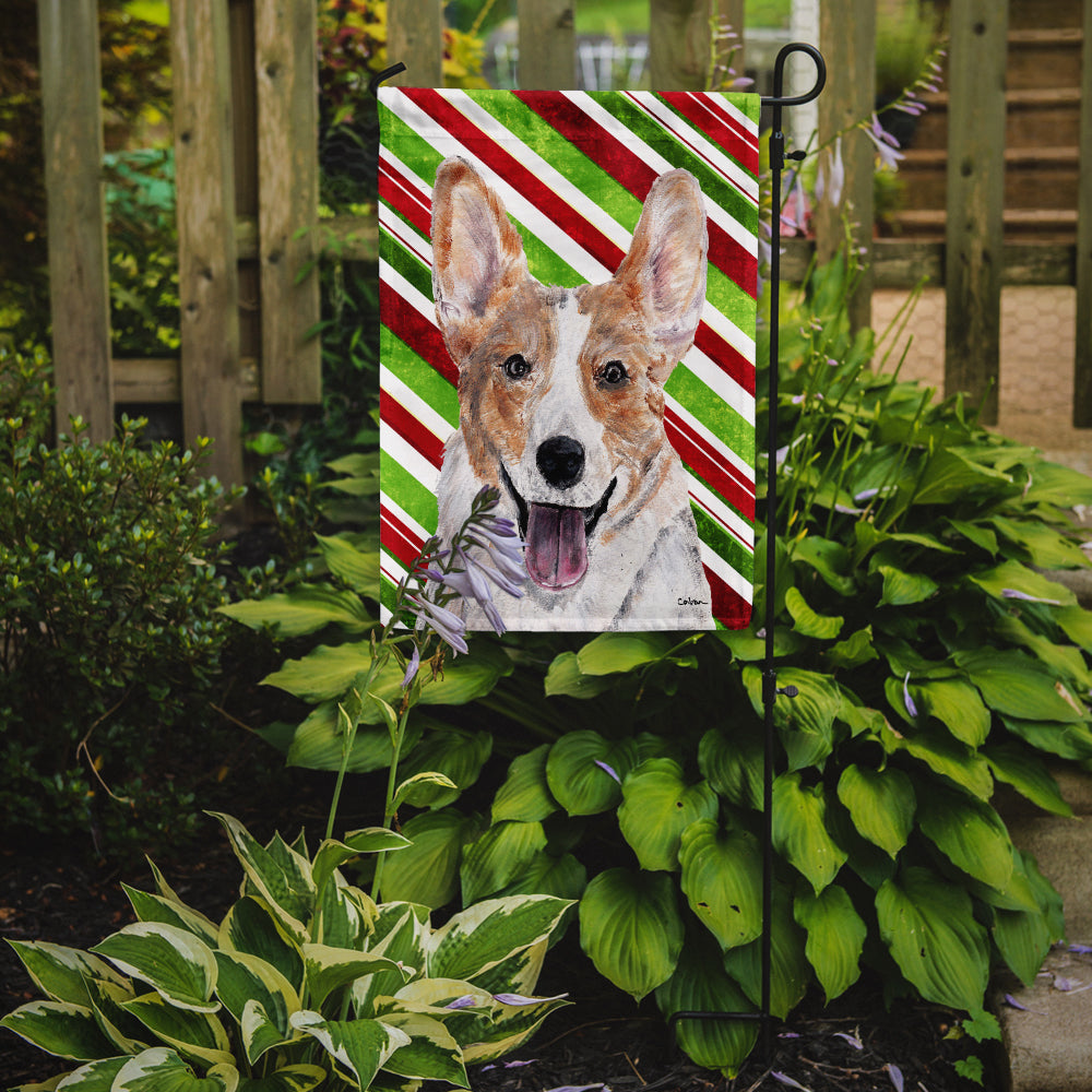 Cardigan Corgi Candy Cane Christmas Garden Flag Mailbox Decorative Yard Banner Outside Patio Artwork for Flower Beds, Garden Size, Multicolor