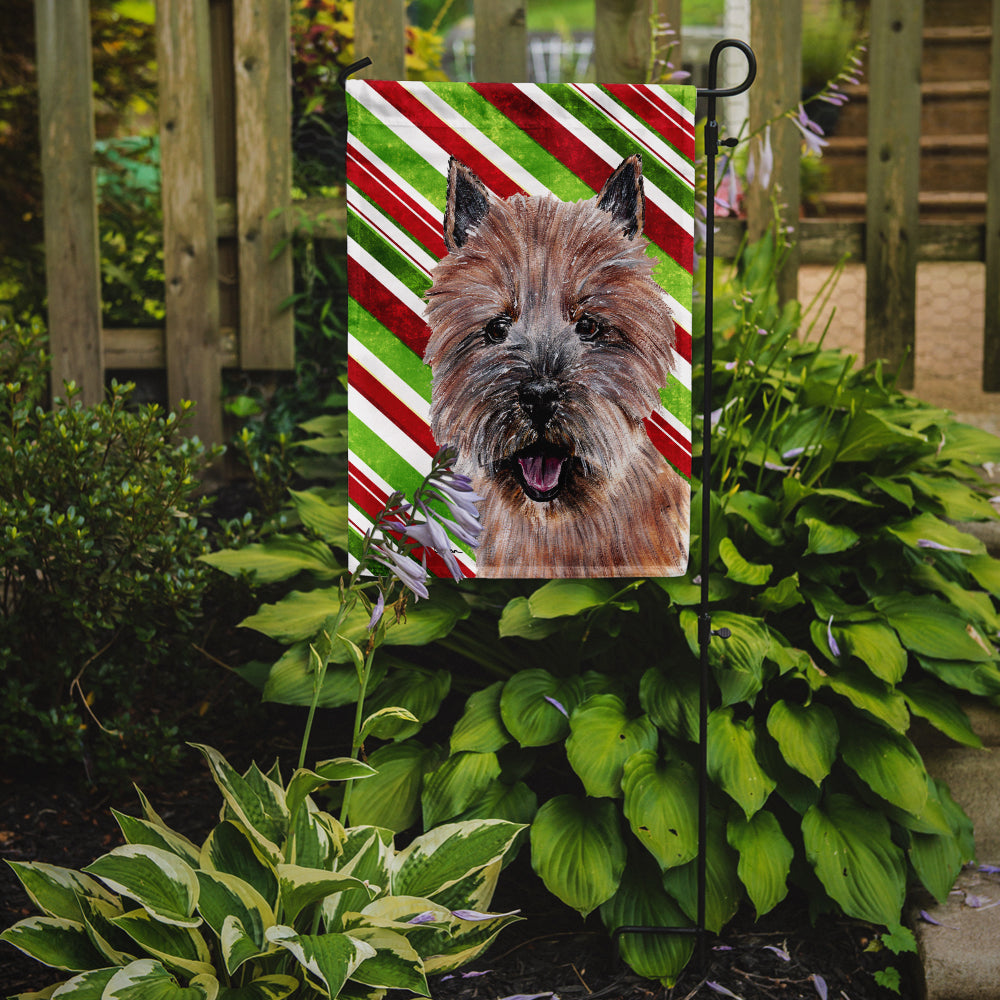 Norwich Terrier Candy Cane Christmas Garden Flag Mailbox Decorative Yard Banner Outside Patio Artwork for Flower Beds, Garden Size, Multicolor