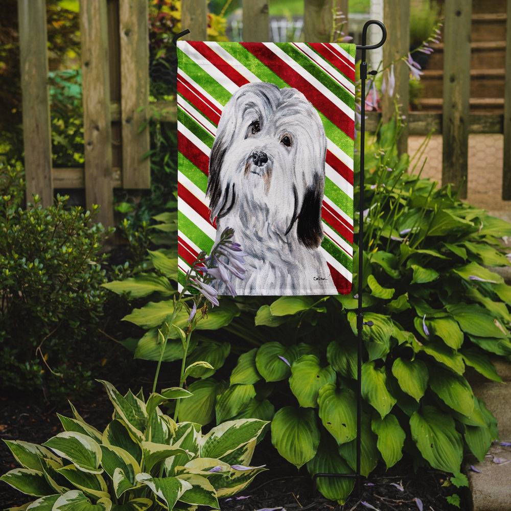Havanese Candy Cane Christmas Garden Flag Mailbox Decorative Yard Banner Outside Patio Artwork for Flower Beds, Garden Size, Multicolor