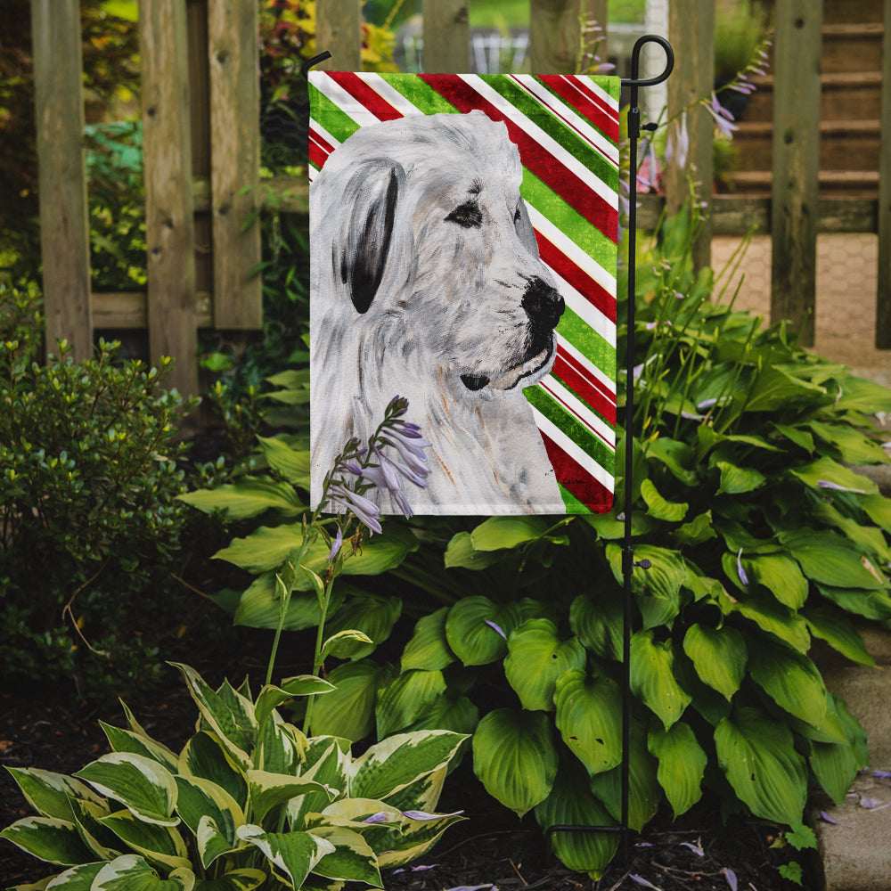 Great Pyrenees Candy Cane Christmas Garden Flag Mailbox Decorative Yard Banner Outside Patio Artwork for Flower Beds, Garden Size, Multicolor