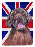 Labrador with English Union Jack British Flag Garden Flag Mailbox Decorative Yard Banner Outside Patio Artwork for Flower Beds, Garden Size, Multicolor