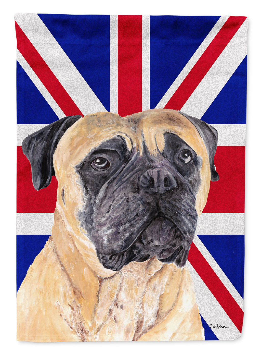 Mastiff with English Union Jack British Flag Garden Flag Mailbox Decorative Yard Banner Outside Patio Artwork for Flower Beds, Garden Size, Multicolor