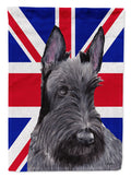Scottish Terrier with English Union Jack British Flag Garden Flag Mailbox Decorative Yard Banner Outside Patio Artwork for Flower Beds, Garden Size, Multicolor