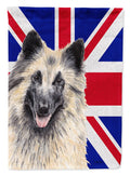 Belgian Tervuren with English Union Jack British Flag Garden Flag Mailbox Decorative Yard Banner Outside Patio Artwork for Flower Beds, Garden Size, Multicolor